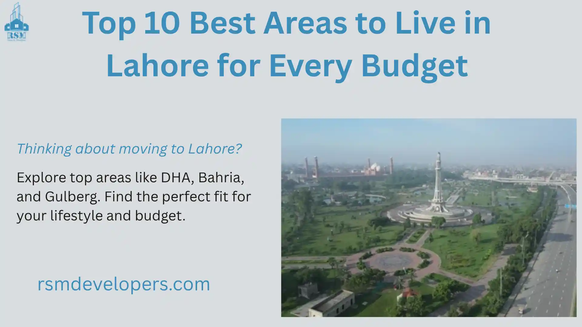 10 Best Areas to Live in Lahore